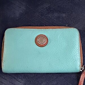 Dooney & Bourke Aqua Leather Wallet